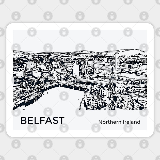 Belfast Northern Ireland Sticker by Lakeric